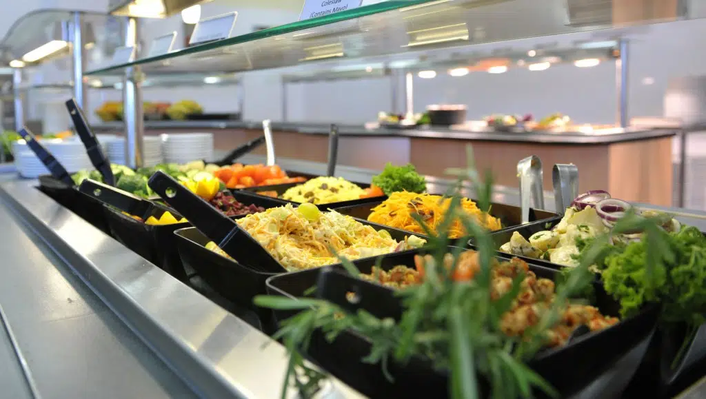 Food items on display