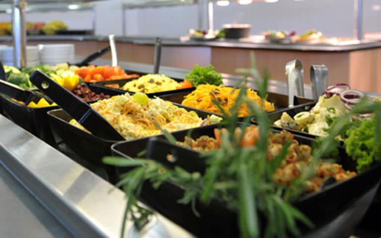 Food items on display