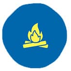 Camp fire icon