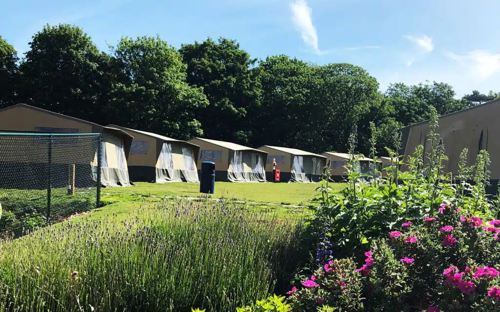 The tent village accommodation at Bawdsey Manor