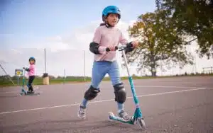Child on a scooter