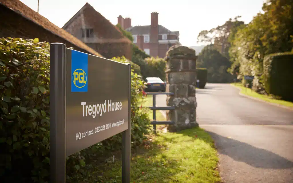 Tregoyd House entrance sign
