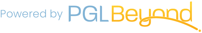 Powered by PGL Beyond" logo in blue and orange text with a curved line beneath "Beyond.