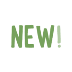 The image features the word "NEW!" in bold green letters with an exclamation mark, set against a plain white background.